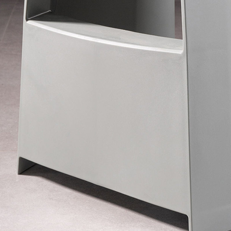 Modern Style Plastic Counter Stool Armless Barstool with Footrest