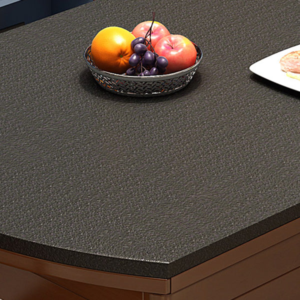 Simplicity Style Dining Site Table Round Stone Furniture with Drop-Leaf