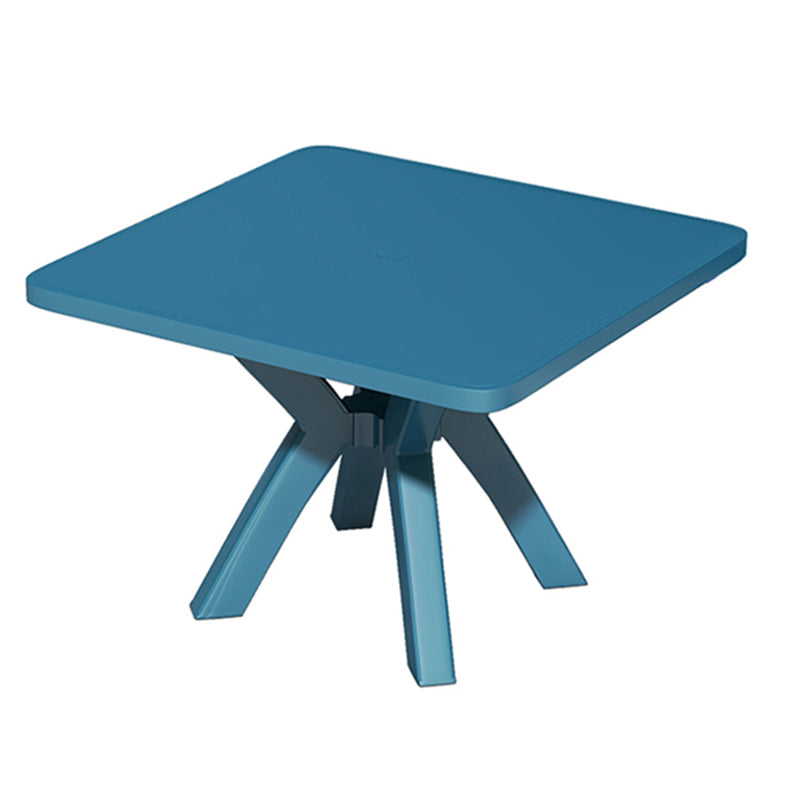 Acrylic Square Patio Dining Table 1/5 PCS Dining Set with Stackable Chairs for Outdoors