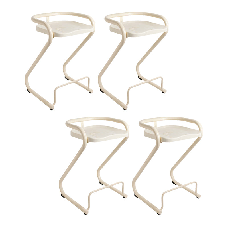 Industrial Metal Counter Stools Saddle Seat Counter Stool with Low Back