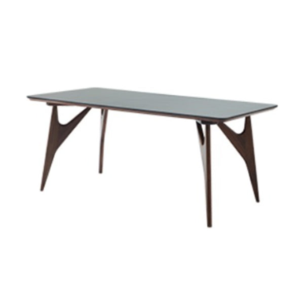 Rectangle Dining Table Solid Wood Frame Dining Table with 4 Legs