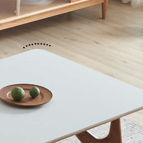 Rectangle Dining Table Solid Wood Frame Dining Table with 4 Legs