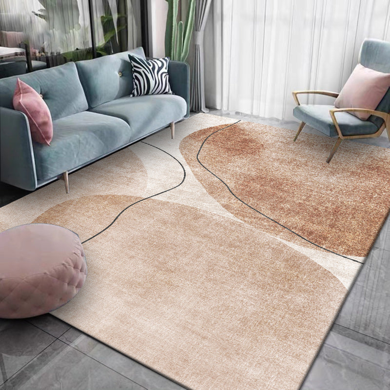 Adults Contemporary Area Carpet Stain Resistant Rectangle Rug Color Block Indoor Rug