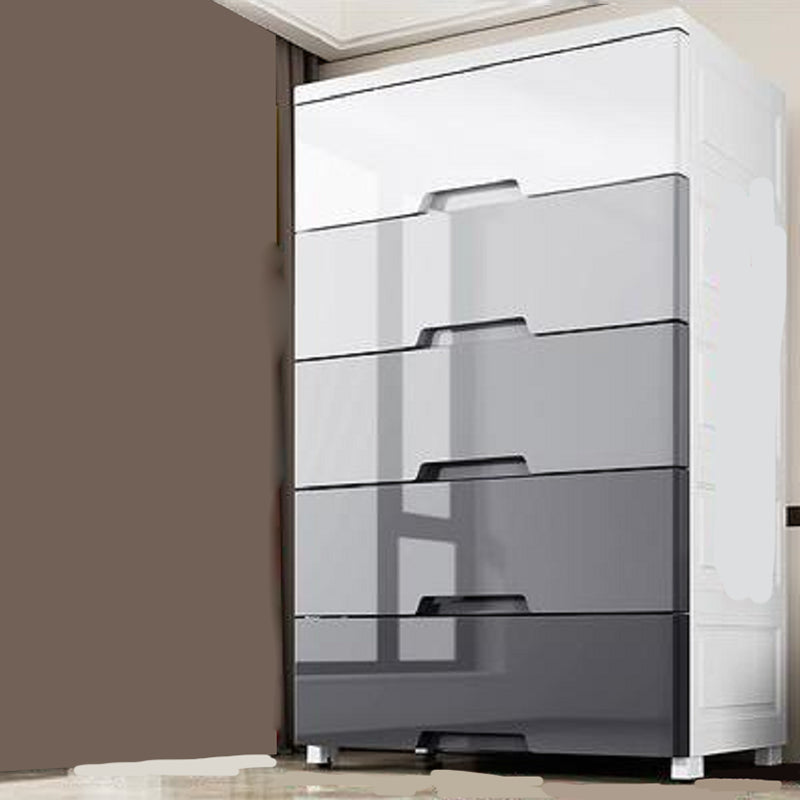 Rectangular Plastic Storage Cabinet Teen Style Simple Bedroom Wardrobe