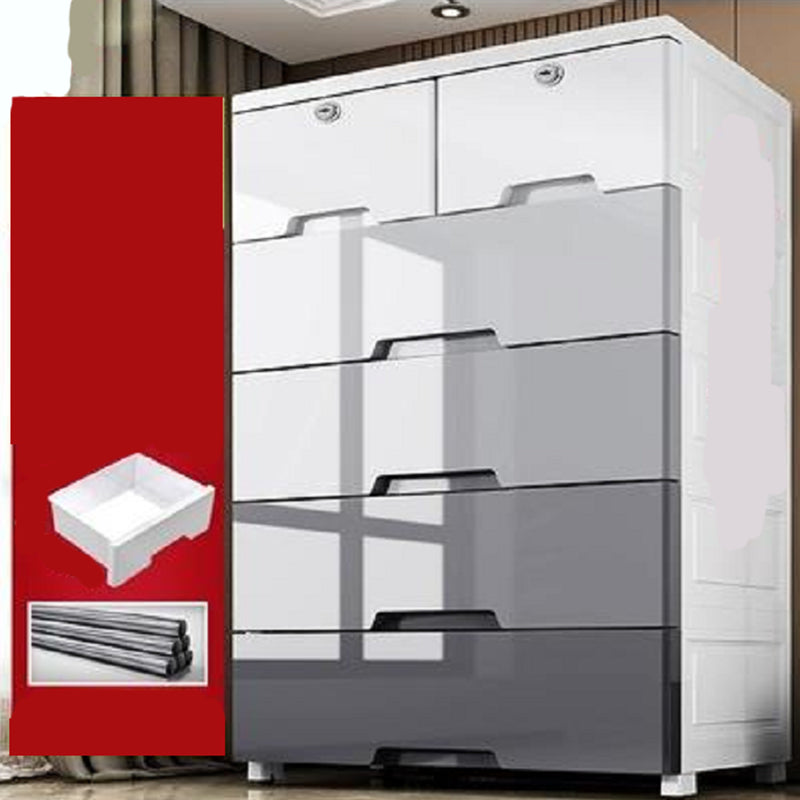 Rectangular Plastic Storage Cabinet Teen Style Simple Bedroom Wardrobe