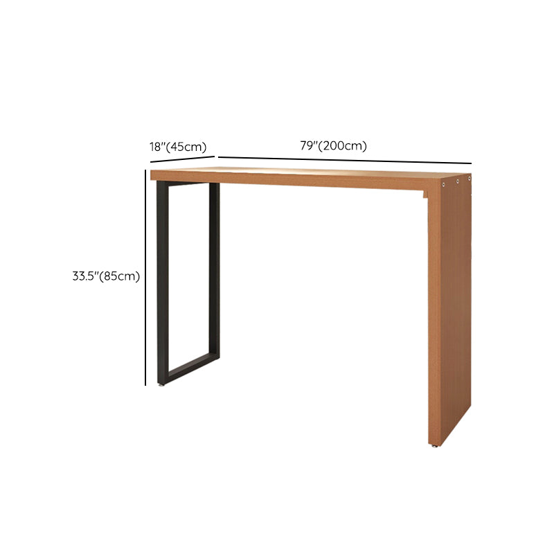 Rectangle Bar Pub Table Set 1/3 Pcs Solid Wood Bar Table and Backless Stools