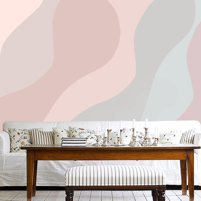 Abstract Style Illustration Wallpaper Environment Friendly Sitting Room Wall Mural