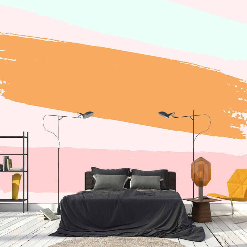 Abstract Style Illustration Wallpaper Environment Friendly Sitting Room Wall Mural