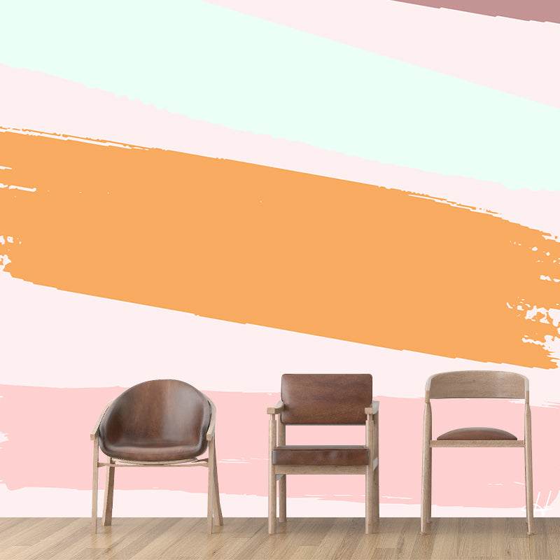 Abstract Style Illustration Wallpaper Environment Friendly Sitting Room Wall Mural