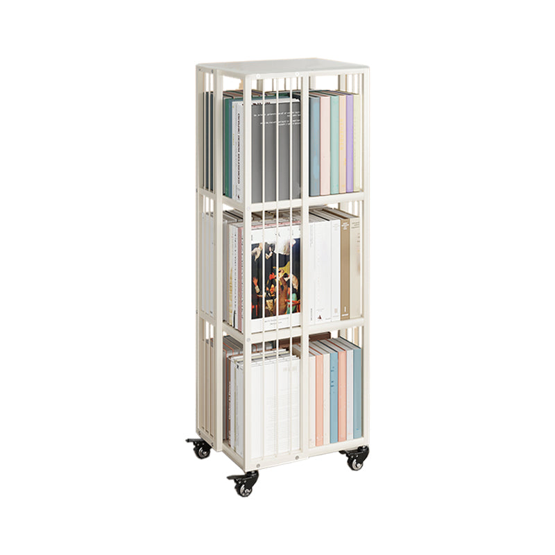 Scandinavian Metal Book Shelf Freestanding Standard Kids Bookshelf in White