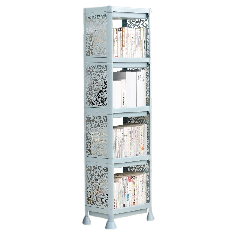 Contemporary Plastic Book Shelf Freestanding Standard Kids Bookshelf