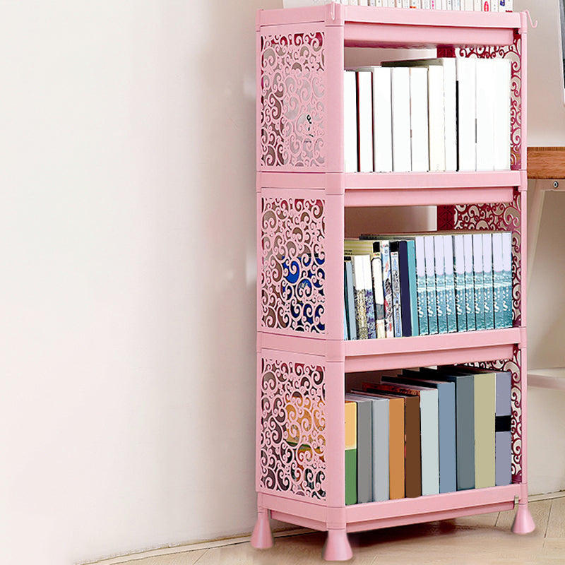 Contemporary Plastic Book Shelf Freestanding Cubby Storage Bookcase