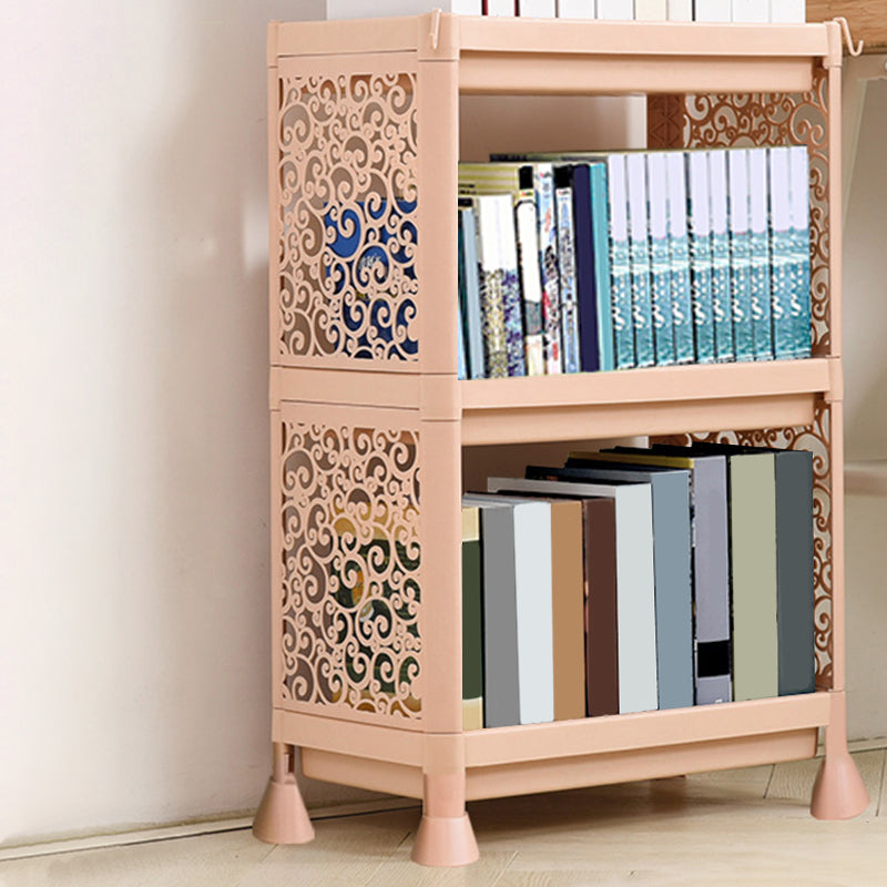 Contemporary Plastic Book Shelf Freestanding Cubby Storage Bookcase