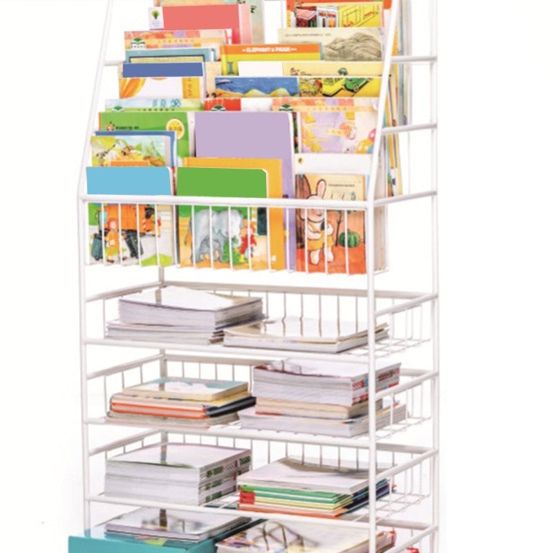 Contemporary White Standard Bookcase Closed Back Kids Standard Bookcase