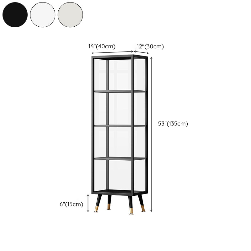 Industrial Freestanding Standard Kids Bookcase Metal Shelf in Multiple Colors