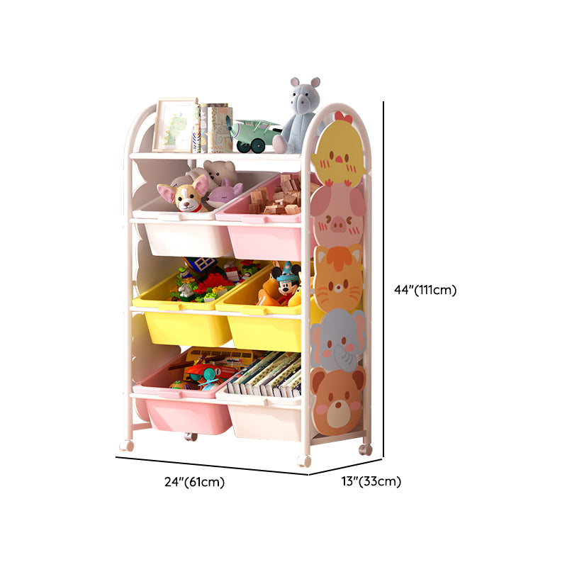 Modern Metal Standard Bookcase Freestanding Kids Standard Bookcase