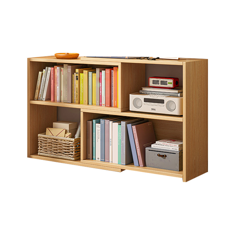 Contemporary Solid Wood Cubby Storage Bookcase Open Back Bookcase