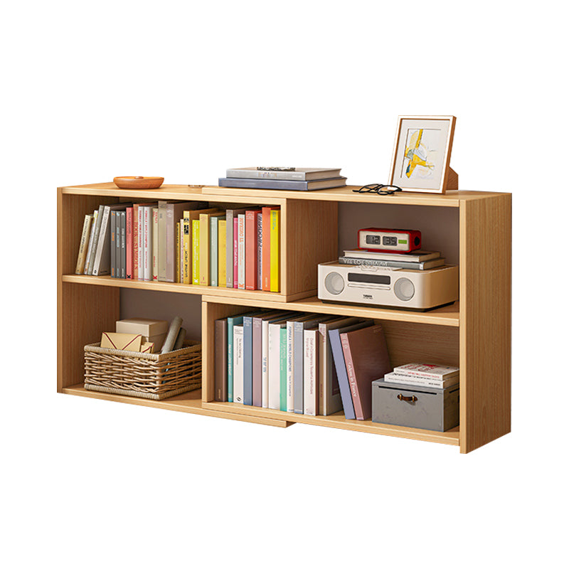 Contemporary Solid Wood Cubby Storage Bookcase Open Back Bookcase