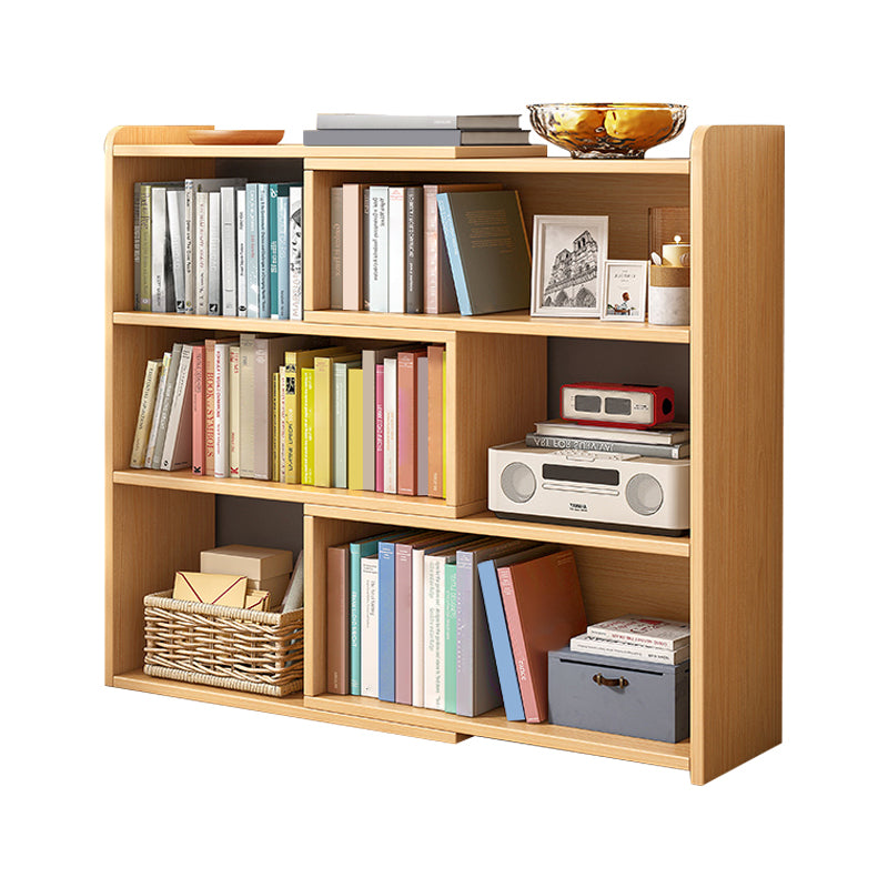 Contemporary Solid Wood Cubby Storage Bookcase Open Back Bookcase