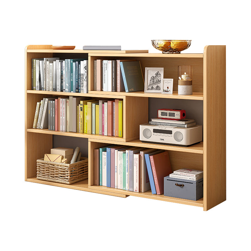 Contemporary Solid Wood Cubby Storage Bookcase Open Back Bookcase