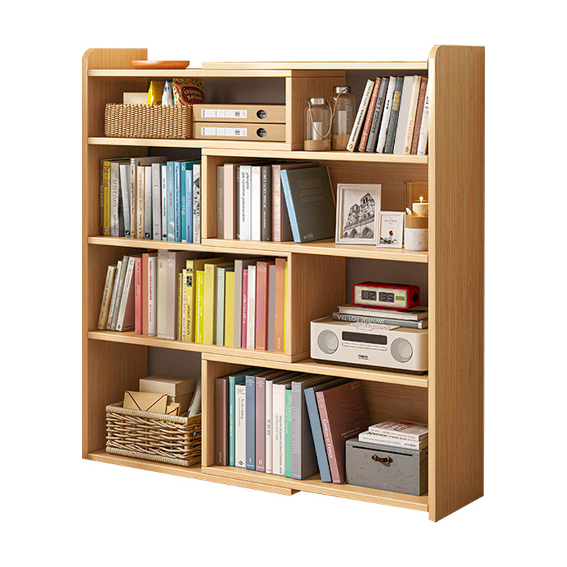 Contemporary Solid Wood Cubby Storage Bookcase Open Back Bookcase