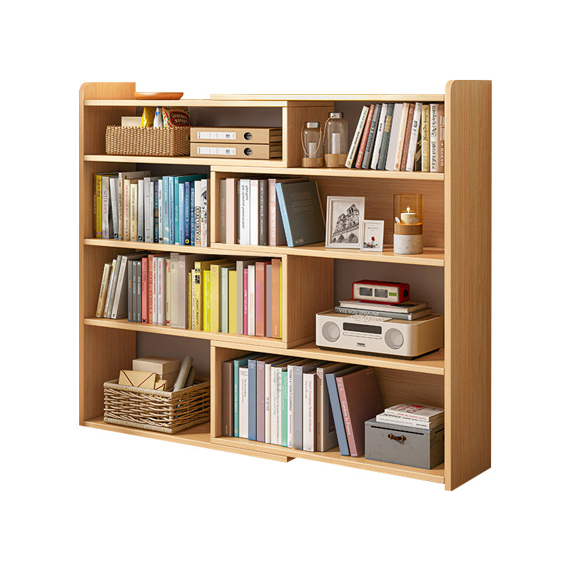 Contemporary Solid Wood Cubby Storage Bookcase Open Back Bookcase