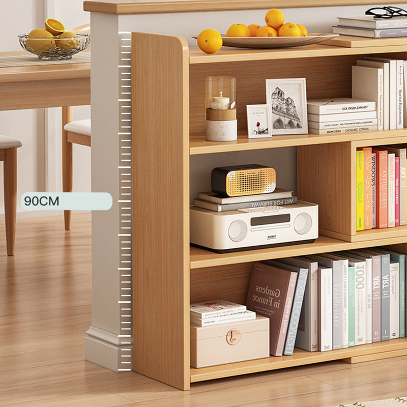 Contemporary Solid Wood Cubby Storage Bookcase Open Back Bookcase