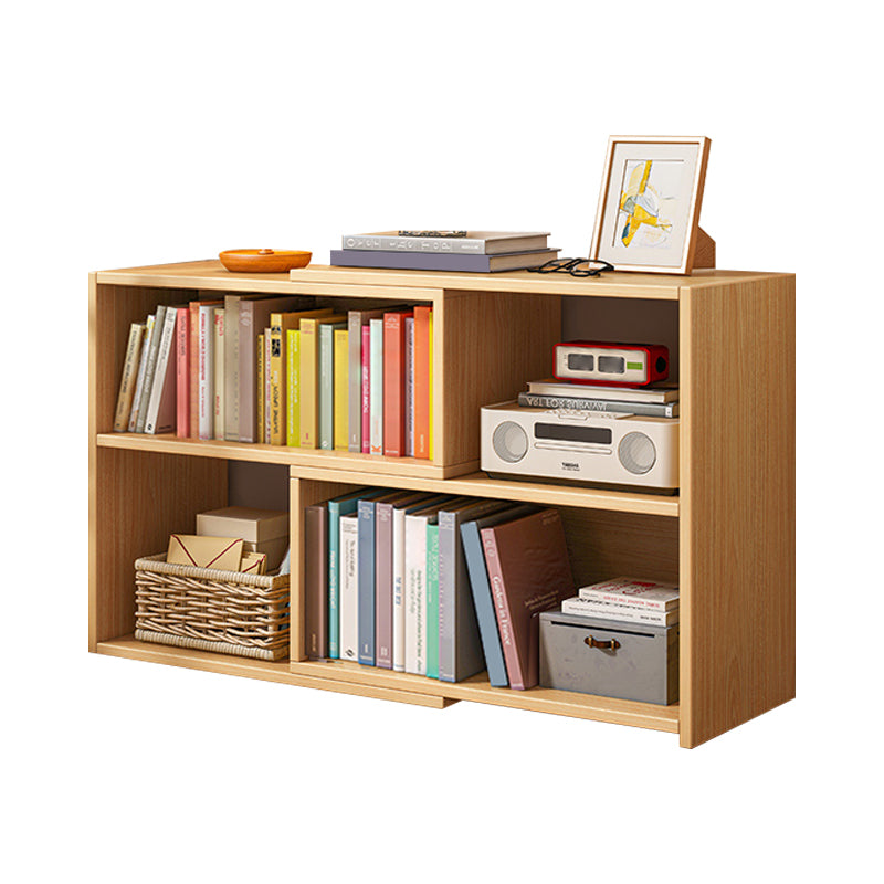 Contemporary Solid Wood Cubby Storage Bookcase Open Back Bookcase