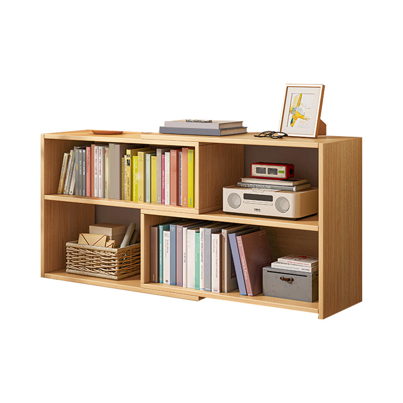 Contemporary Solid Wood Cubby Storage Bookcase Open Back Bookcase