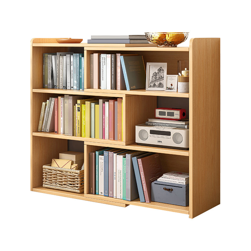 Contemporary Solid Wood Cubby Storage Bookcase Open Back Bookcase