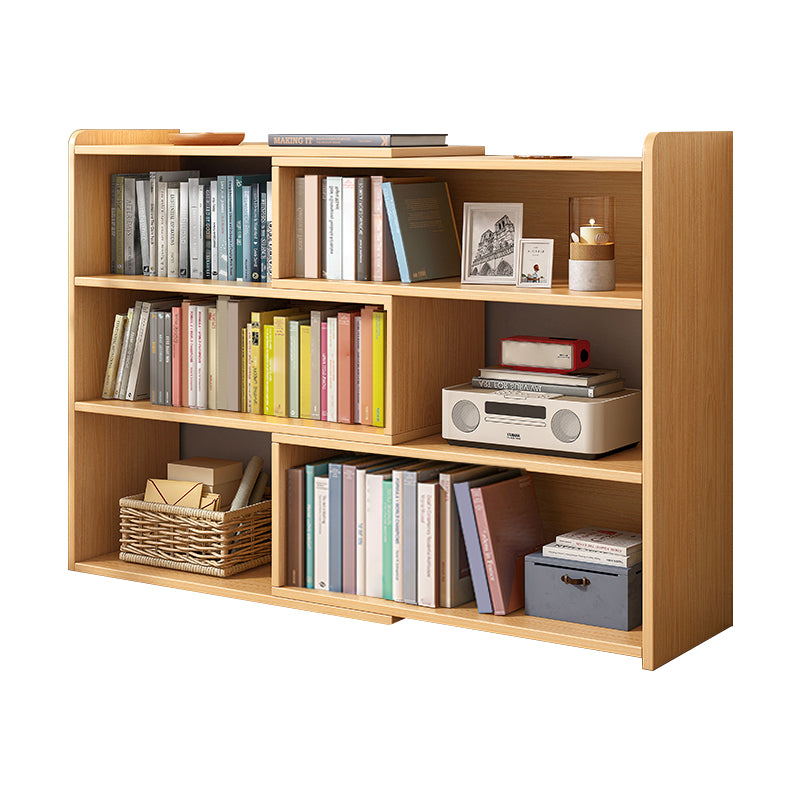 Contemporary Solid Wood Cubby Storage Bookcase Open Back Bookcase