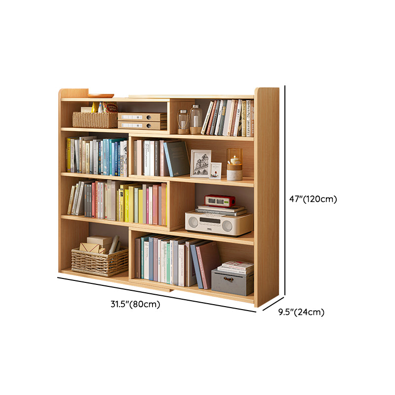 Contemporary Solid Wood Cubby Storage Bookcase Open Back Bookcase