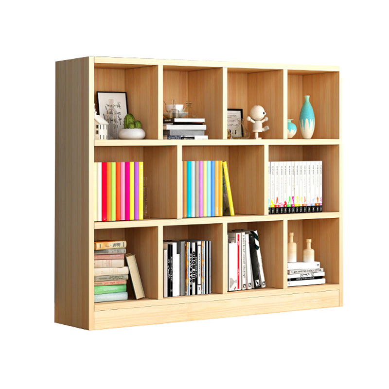 Contemporary Solid Wood Cubby Storage Bookcase Freestanding Bookcase