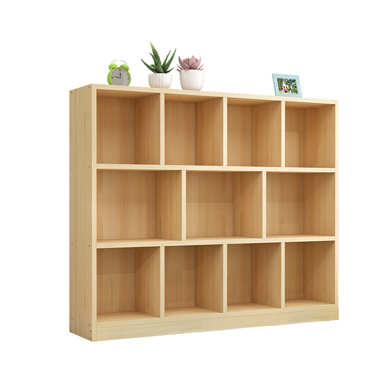 Contemporary Solid Wood Cubby Storage Bookcase Freestanding Bookcase