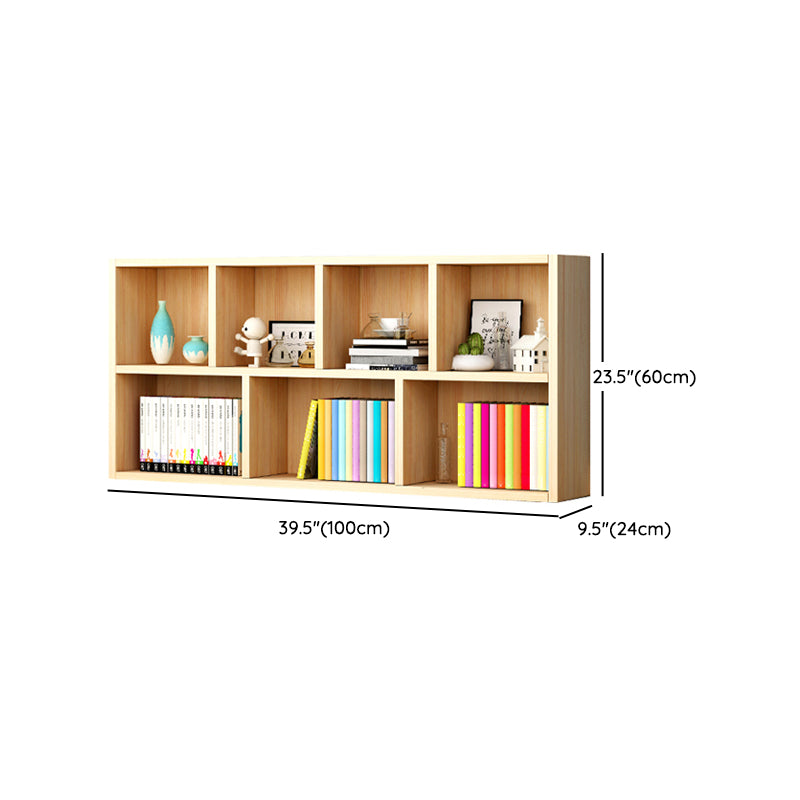 Contemporary Solid Wood Cubby Storage Bookcase Freestanding Bookcase