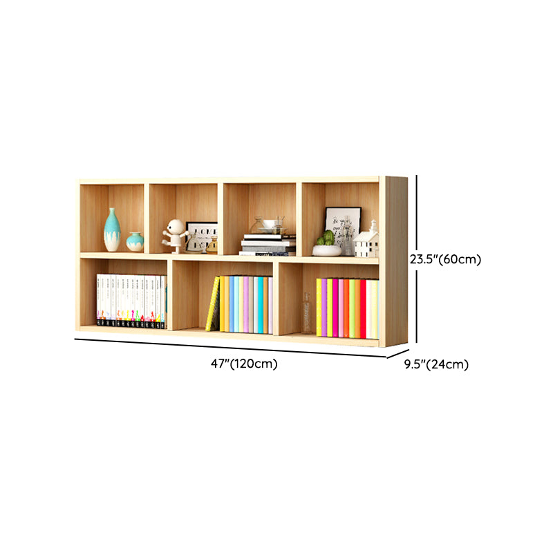 Contemporary Solid Wood Cubby Storage Bookcase Freestanding Bookcase