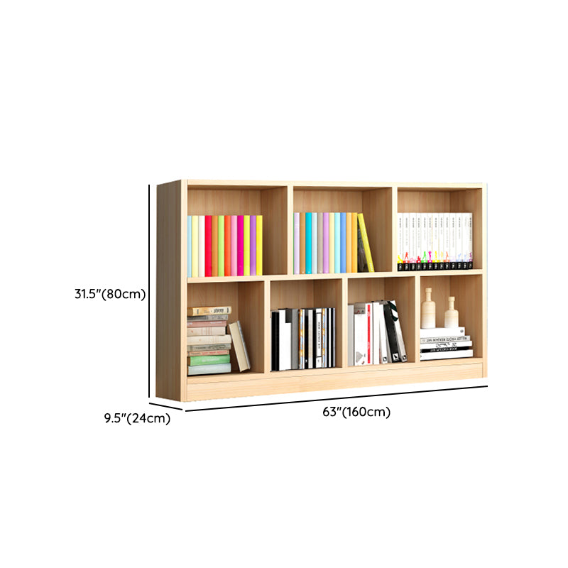 Contemporary Solid Wood Cubby Storage Bookcase Freestanding Bookcase