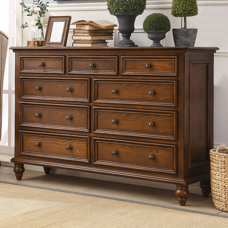 Traditional Solid Wood Storage Chest Dresser with 3/4/7 Drawers