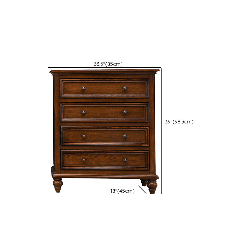 Traditional Solid Wood Storage Chest Dresser with 3/4/7 Drawers
