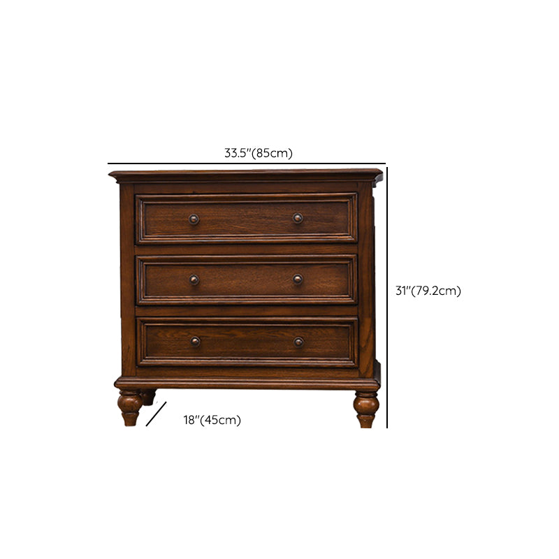 Traditional Solid Wood Storage Chest Dresser with 3/4/7 Drawers