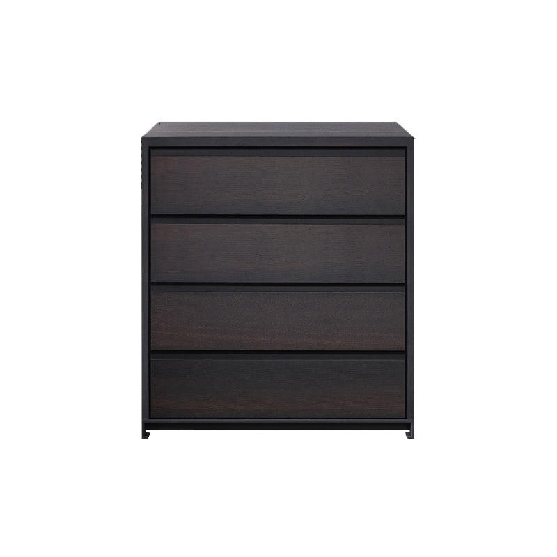 Black Storage Chest Dresser Wooden Storage Chest with Drawers
