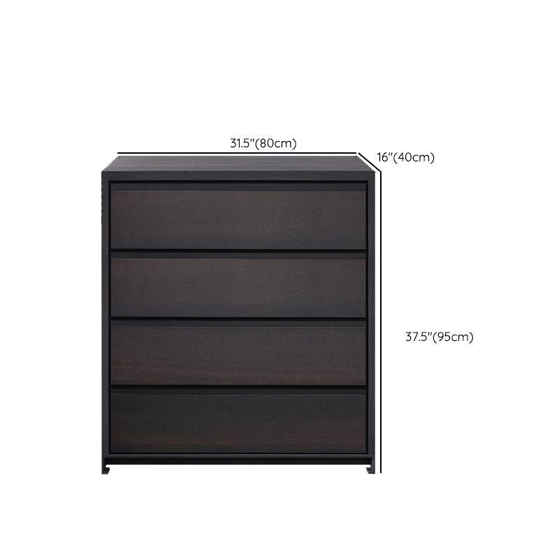 Black Storage Chest Dresser Wooden Storage Chest with Drawers