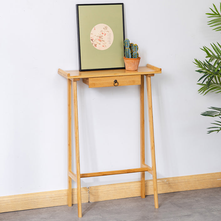 Modern Rectangular Console Table Wooden Console Sofa Table in Brown/Natural