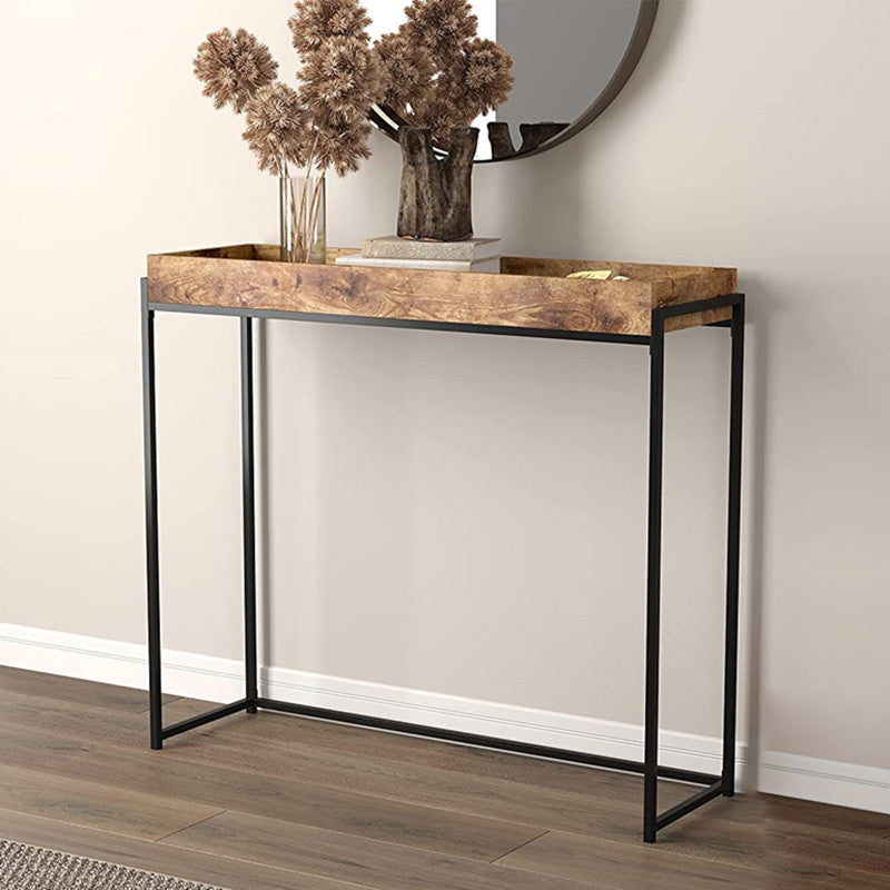 Modern Rectangular Console Table Wooden Console Sofa Table in Natural