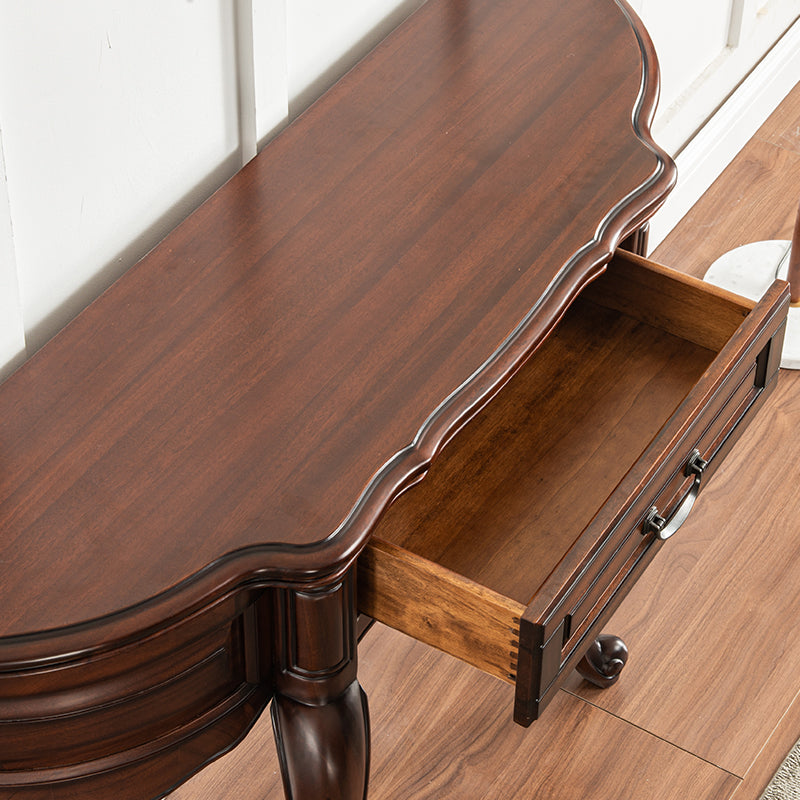 Free Form Shape Contemporary Console Table Wooden Console Sofa Table for Hall