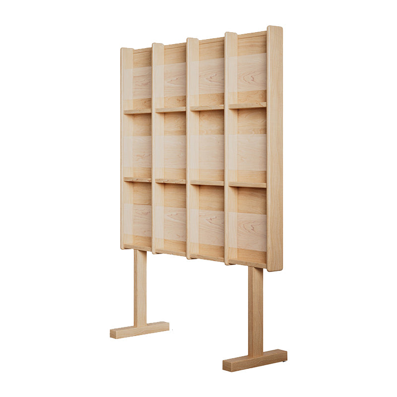 Modern Style Closed Back Bookshelf Solid Wood Bookcase with Shelves