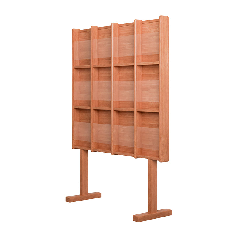 Modern Style Closed Back Bookshelf Solid Wood Bookcase with Shelves