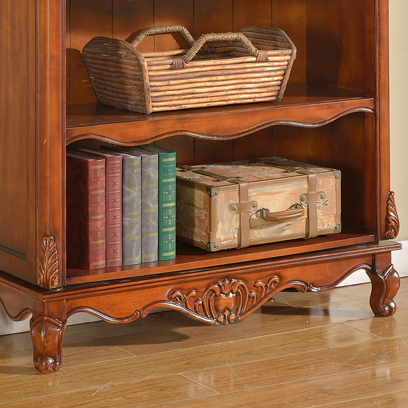 Contemporary Closed Back Bookshelf Vertical Solid Wood Bookcase for Office