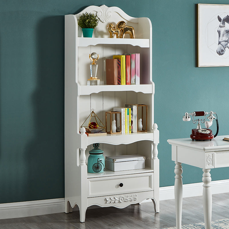 Contemporary Closed Back Bookshelf Vertical Solid Wood Bookcase