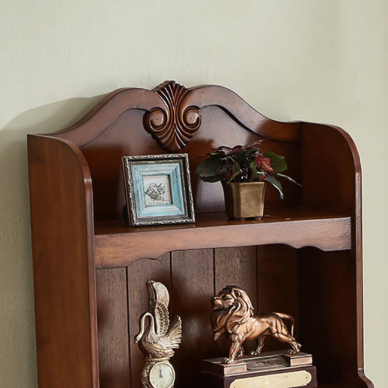 Contemporary Closed Back Bookshelf Vertical Solid Wood Bookcase